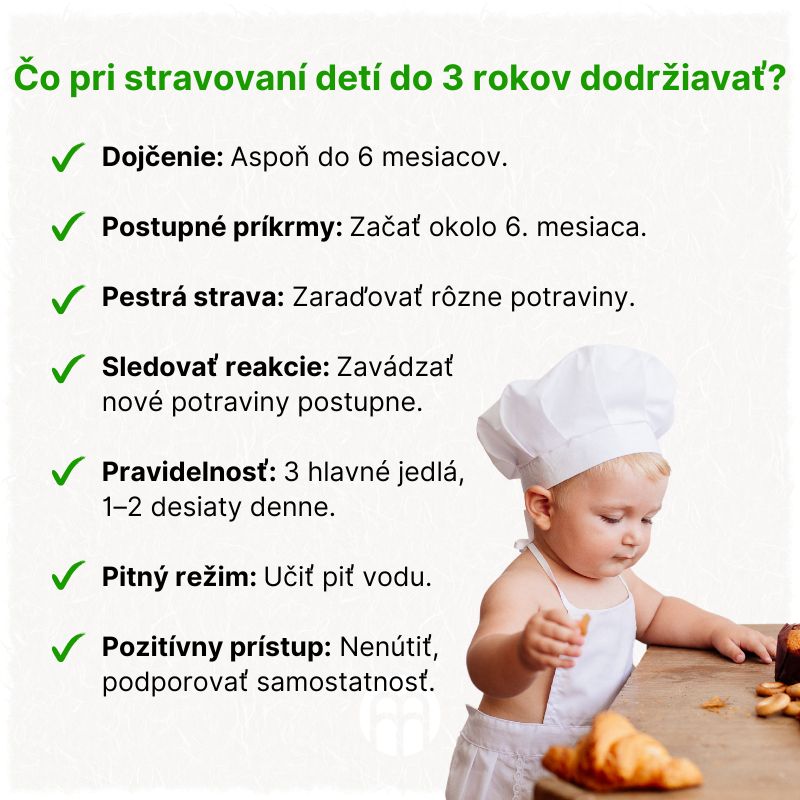 (Slovenčina) Co při stravování dětí do 3 let dodržovat